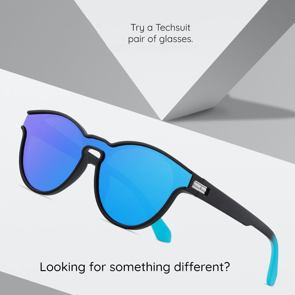 Unisex Techsuit TR7545 Sunglasses, Polarized, UV Protection, Purple Yellow Pink