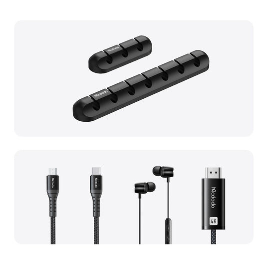 McDodo WF-5960 Cable Organizer, Set of 2, Black