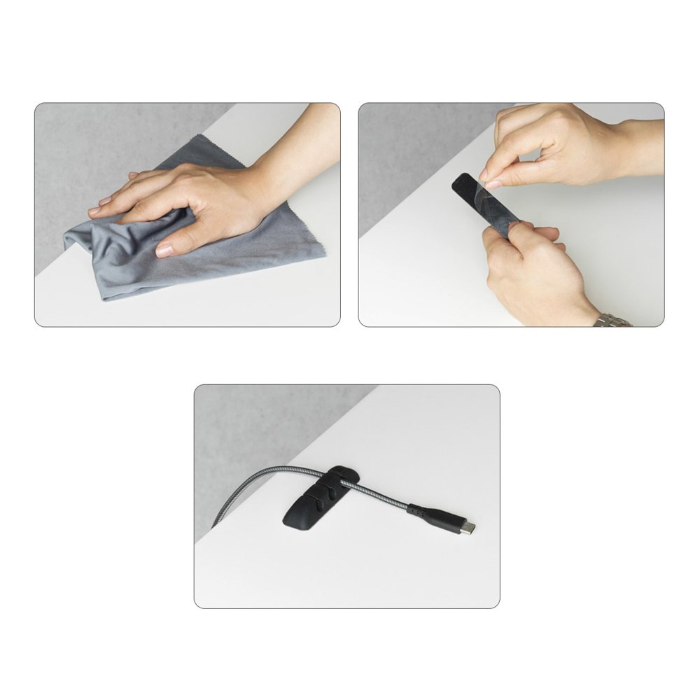 Ringke Cable Organizer, Set of 4, Black