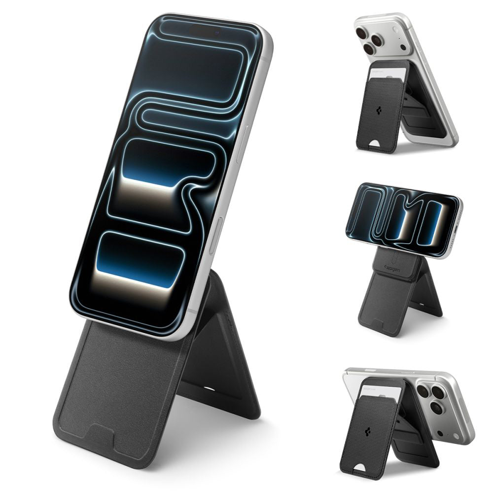MagSafe Wallet, Spigen, Slim Fold Tripod S314-3, Black AFA10751