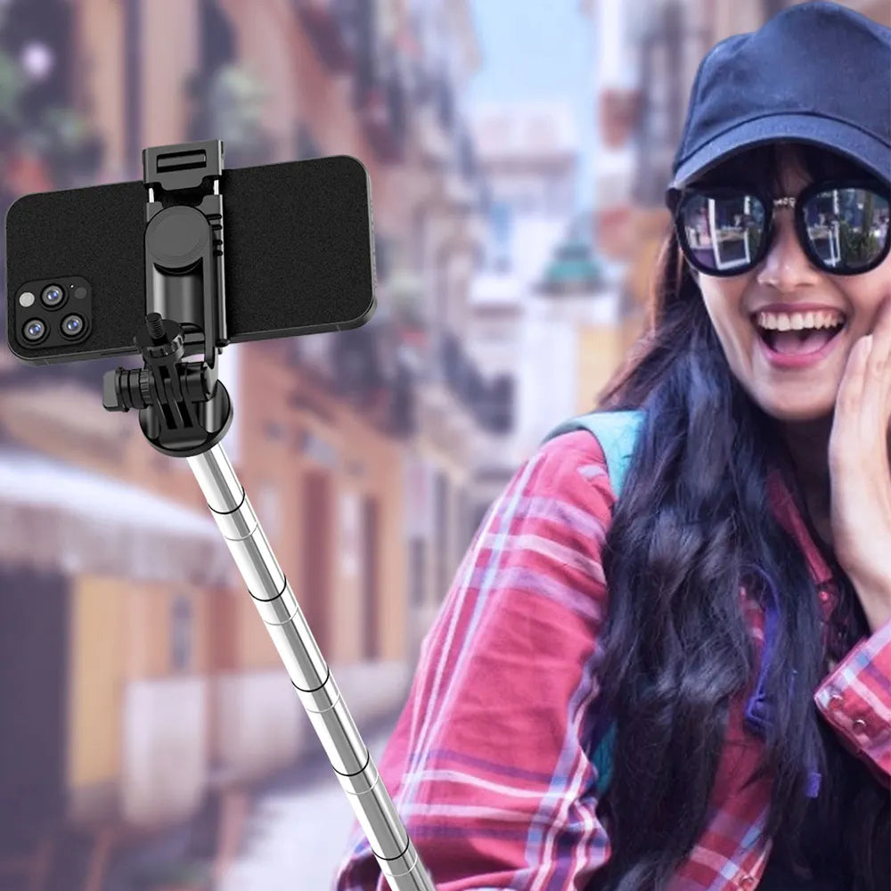 Selfie Stick Bluetooth Techsuit Q05, Universal, Black