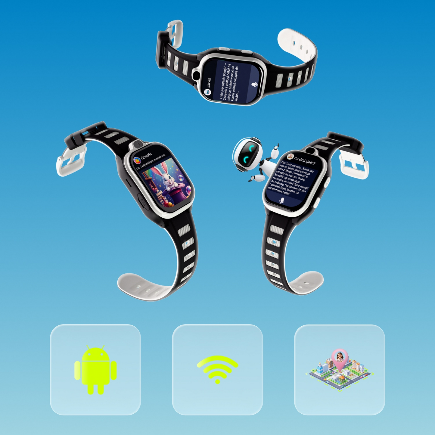 Smartwatch Forever Kids Boost KW-530 Call, Black