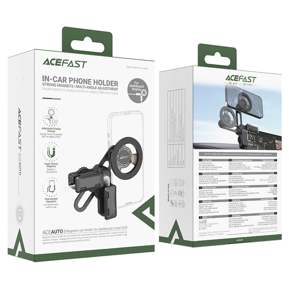 Acefast D43 Magnetic Car Holder, Universal, Black