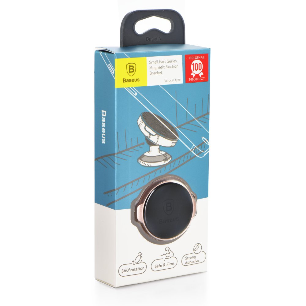Baseus Small Ears Magnetic Car Holder, Universal, Black SUER-B01