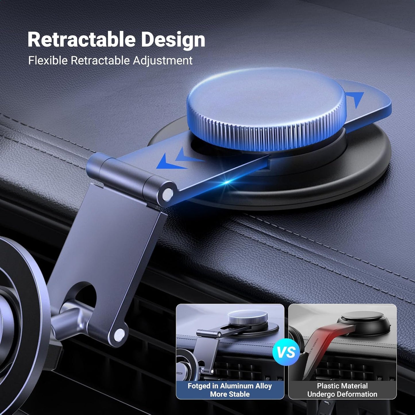 UGREEN LP865 Universal Magnetic Car Holder, Black