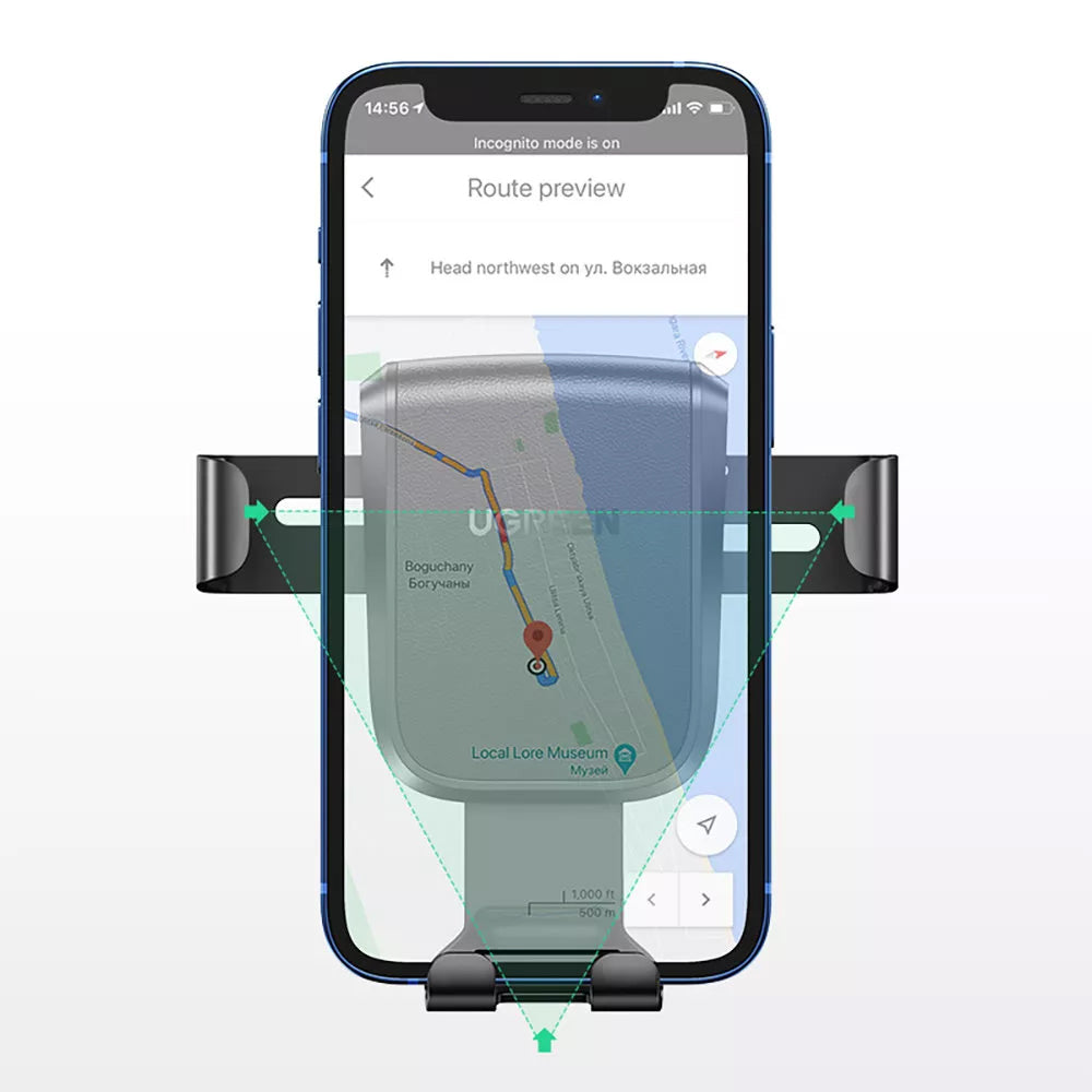 UGREEN LP200 Gravity Car Holder, Universal, Black