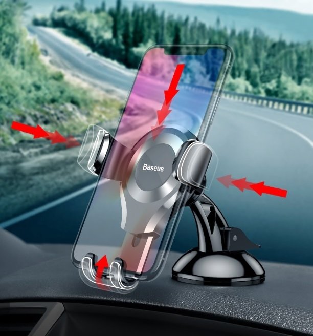 Baseus Osculum Gravity Universal Car Holder, SUYL-XP01 Black