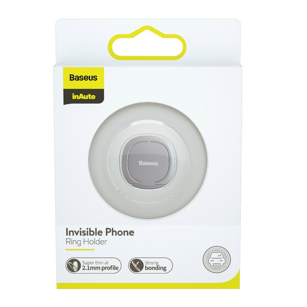 Baseus Invisible Ring Holder, Universal, Silver SUYB-0S