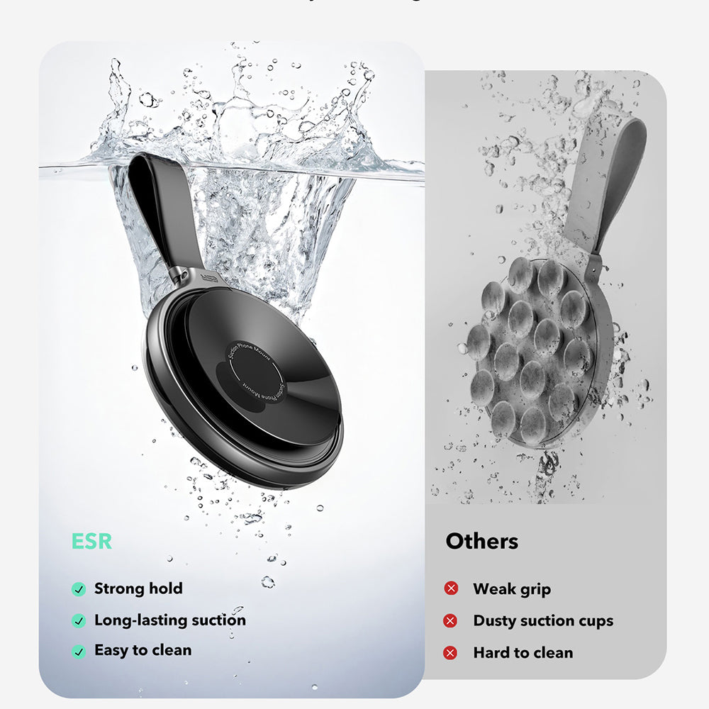 ESR HaloLock Leather Ring Holder, Universal, Black