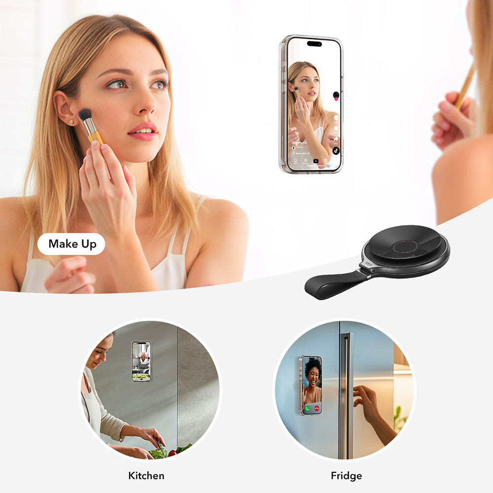 ESR HaloLock Leather Ring Holder, Universal, Black