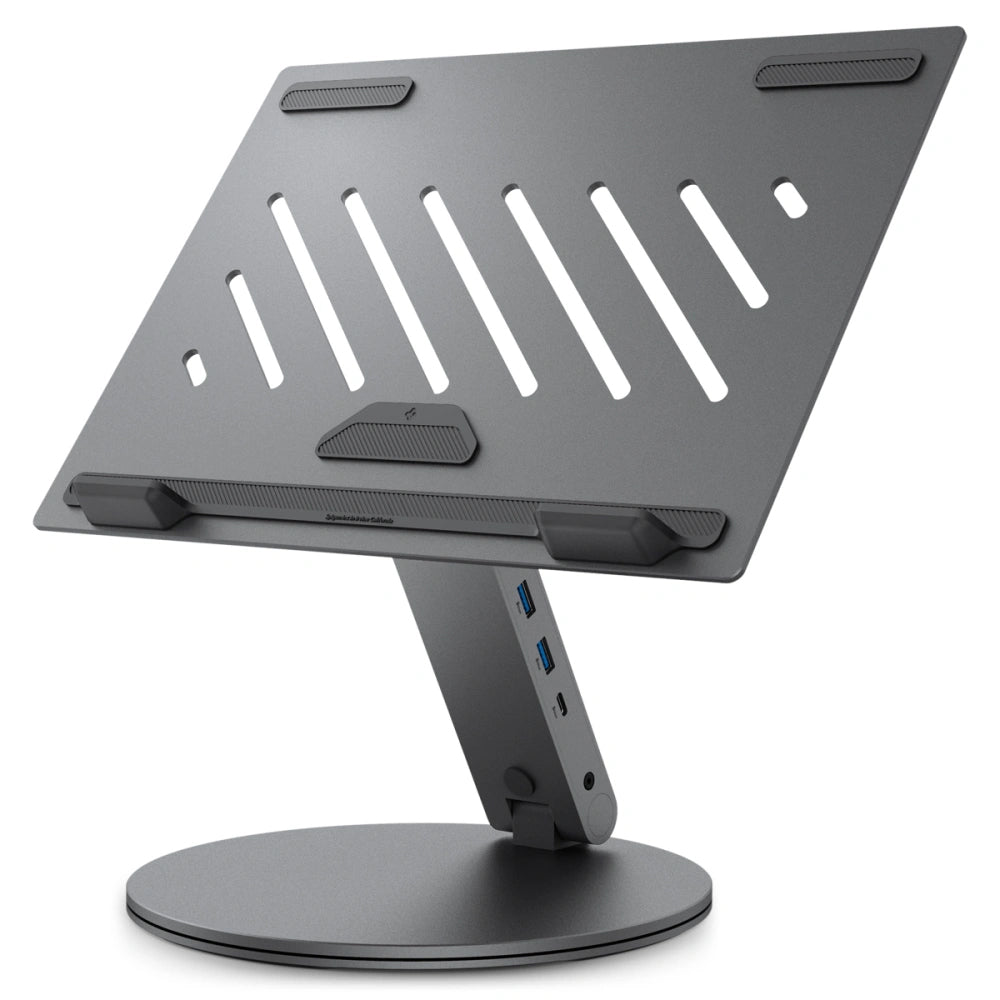 Spigen LD204H Laptop Stand with Hub max. 15.6inch, Grey AMP08885