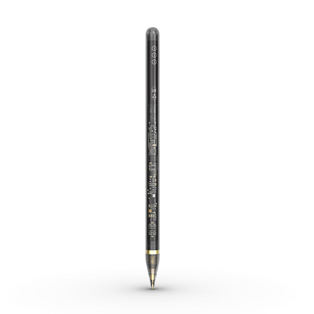 Touch Pen Techsuit C10 Pro for Apple iPad, Active Version, Transparent Black