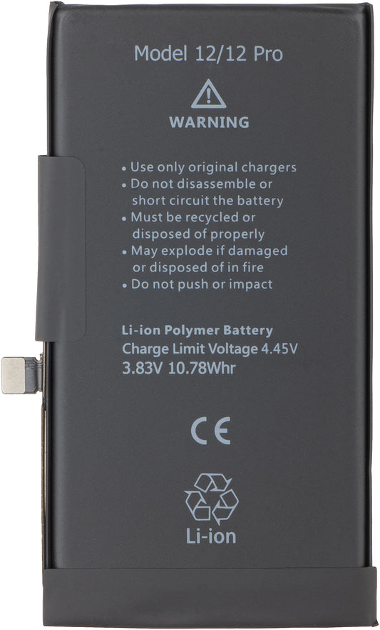 Apple iPhone 12 / 12 Pro battery, with integrated Flex Band BMS (no contact welding required)