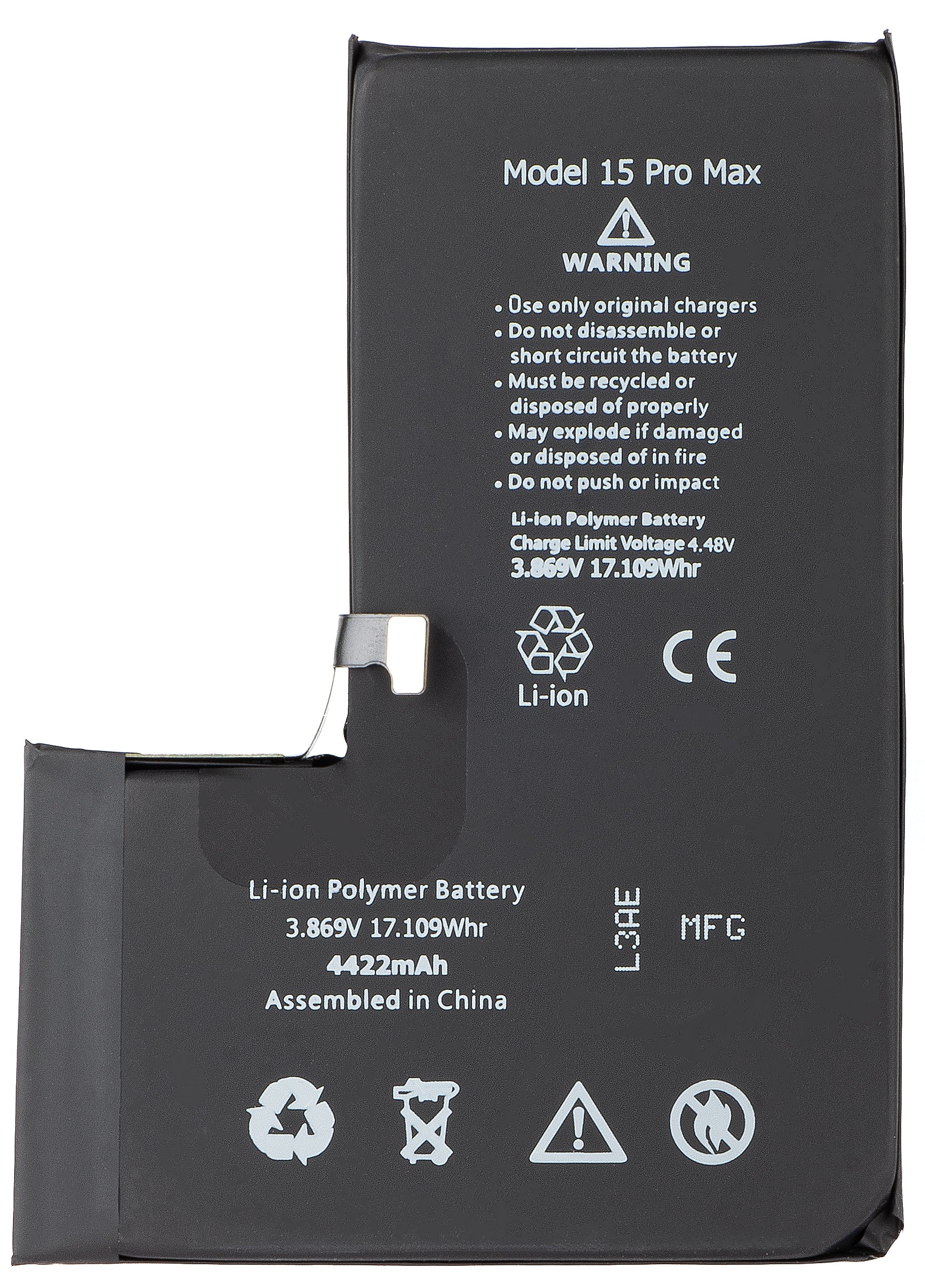 Apple iPhone 15 Pro Max Battery, High Capacity