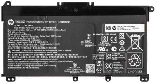 Battery HP HT03041XL-PR+PL, 3600mAh, 41Wh, 3 cells, Service Pack L11119-855