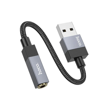 HOCO UPA32D Audio Adapter, USB-A - 3.5mm, Black