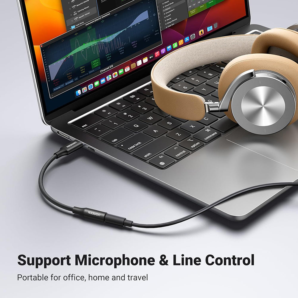 USB-C to 3.5mm Audio Adapter UGREEN AV161, Black