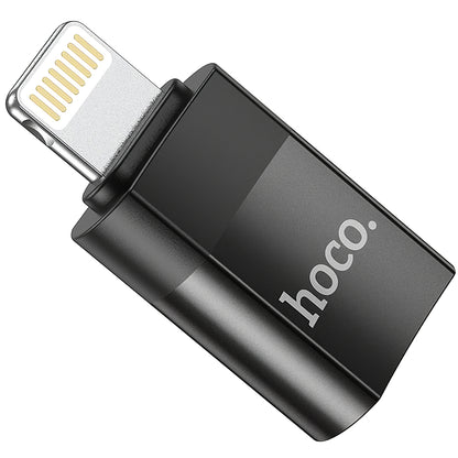 Data and Charging Adapter USB-C - Lightning HOCO UA17, Black