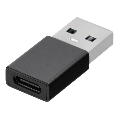 USB-C to USB-A Data and Charging Adapter Blue Star, Black