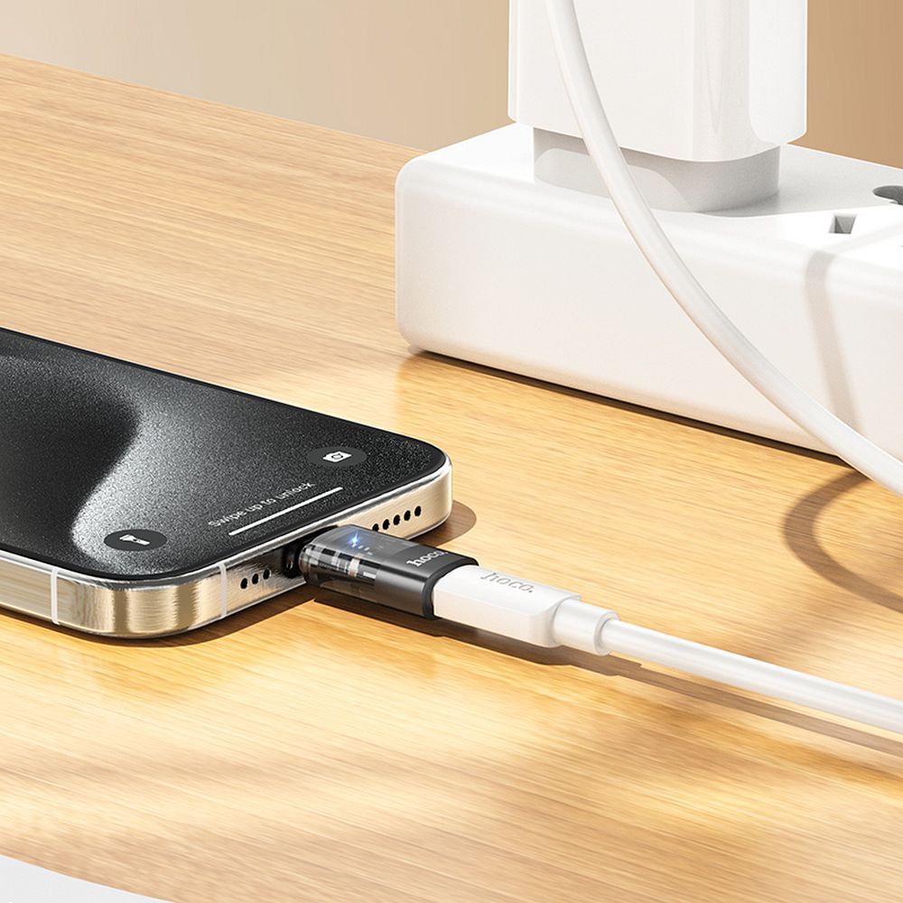 Lightning Data and Charging Adapter - USB-C HOCO UA36D, Black