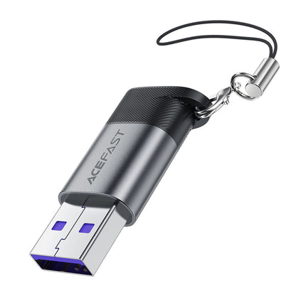 USB-C to USB-A Data and Charging Adapter Acefast J8, Gray