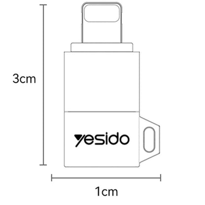 USB-C - Lightning Yesido GS27 Data and Charging Adapter, Gray