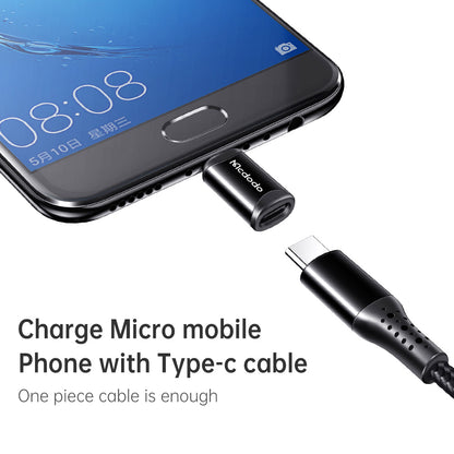 USB-C to microUSB Data and Charging Adapter McDodo OT-7690, Black