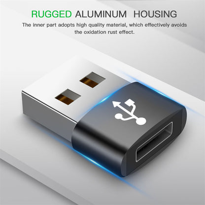 USB-C to USB-A Data and Charging Adapter Techsuit, Black