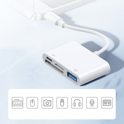 Adapter OTG Lightning - USB-A /microSD Joyroom, White S-H142