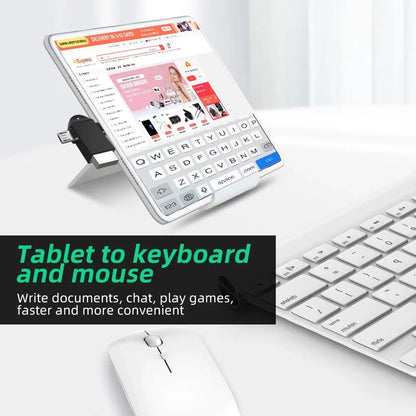 OTG Adapter microUSB / USB-C - USB-A Techsuit A16 TwoVoltX, Black