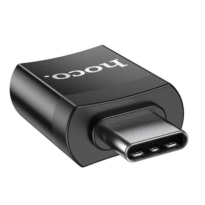 OTG adapter USB-A - USB-C HOCO UA17, Black