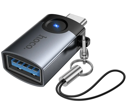 OTG USB-C to USB-A Adapter HOCO UA46C, Gray