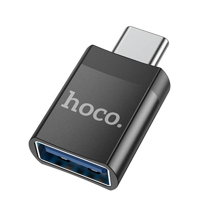 OTG adapter USB-A - USB-C HOCO UA17, Black