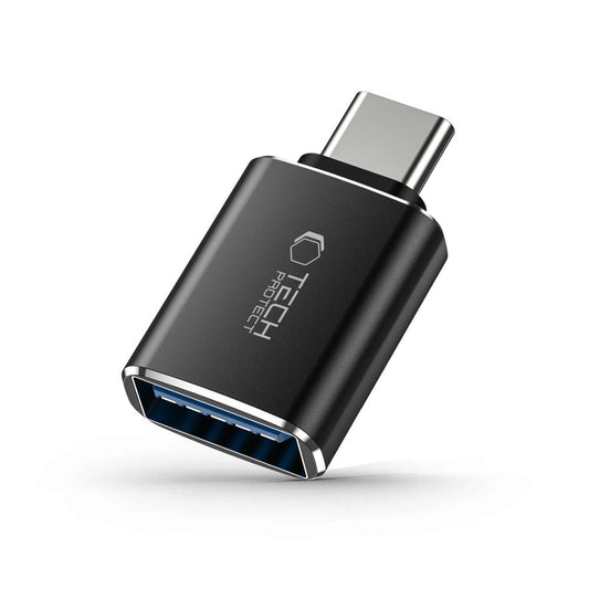 OTG USB-C to USB-A Tech-Protect Ultraboost Adapter, Black