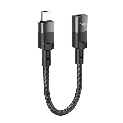 Adapter OTG USB-C - Lightning HOCO U107, 0.1m, Black