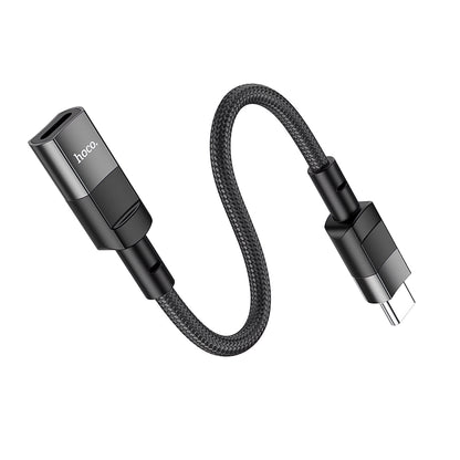 Adapter OTG USB-C - Lightning HOCO U107, 0.1m, Black