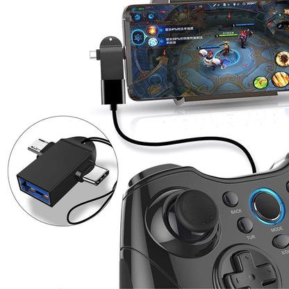 OTG Adapter microUSB / USB-C - USB-A Techsuit A15 AluCoreX, Black