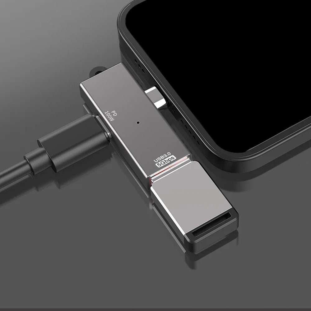OTG USB-C to USB-A Adapter Techsuit A21, Gray