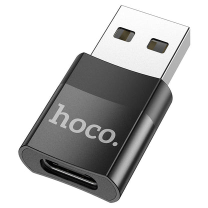 HOCO UA17 USB-C - USB-A Data and Charging Adapter, Black