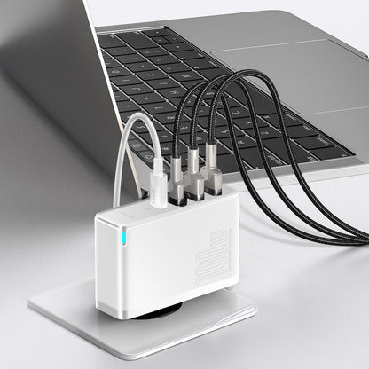 Baseus GaN2 Pro Network Charger, 100W, 3A, 2 x USB-A - 2 x USB-C, White CCGAN2P-L02