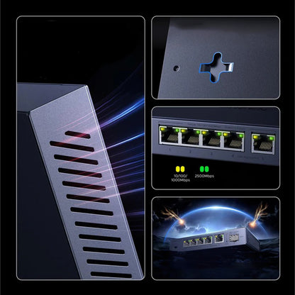 UGREEN Network Switch 35048EU, 5 x RJ45, Gray