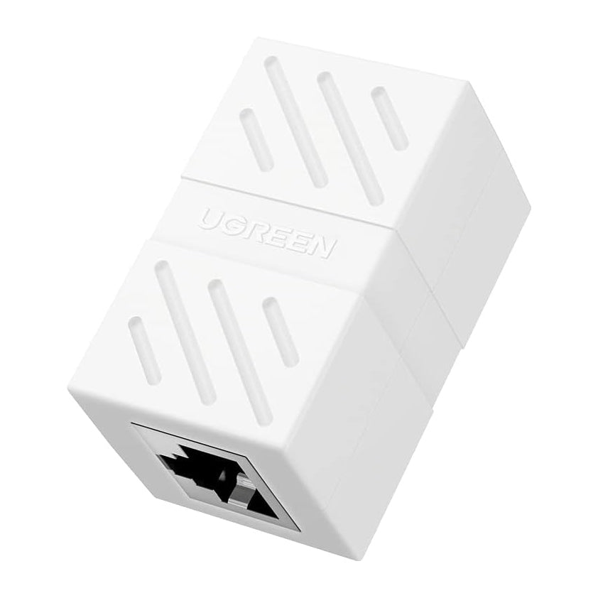 Разъём сетевой UGREEN NW114, RJ45 Keystone, проходной, белый