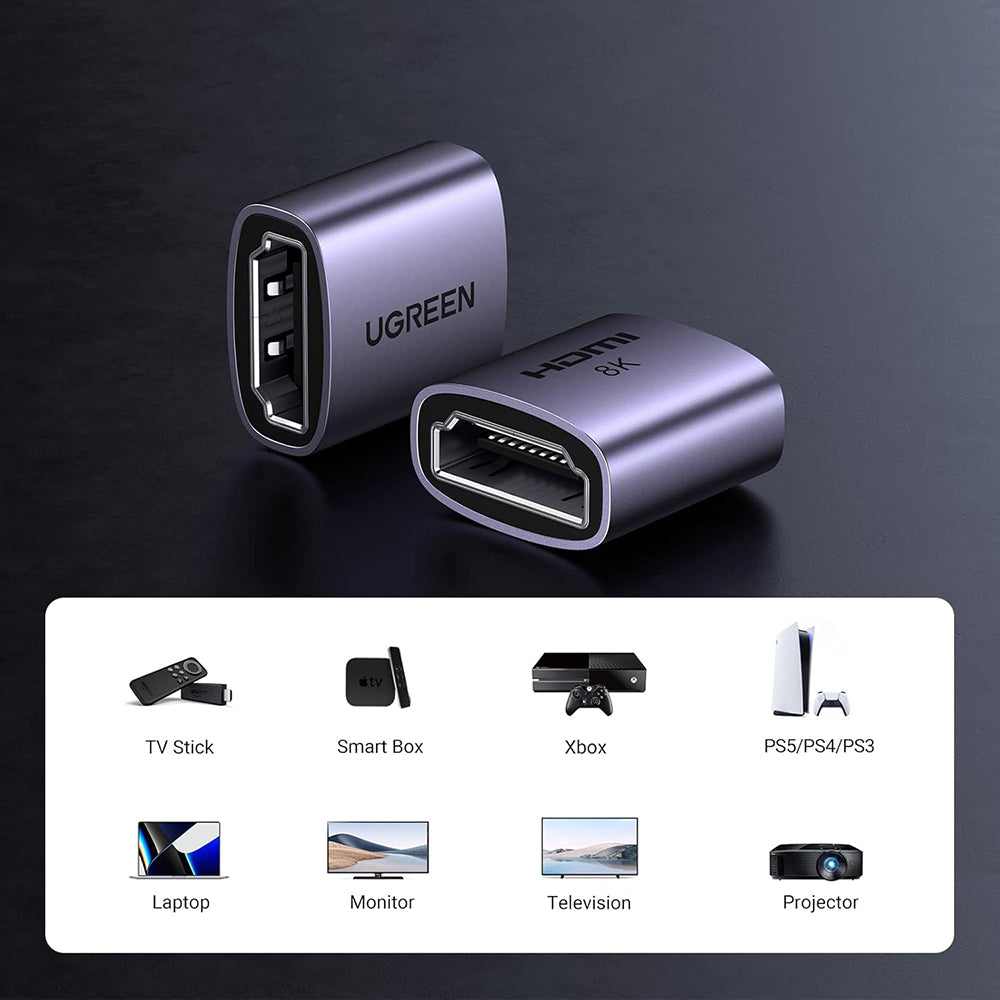 UGREEN HD159 Video Adapter (90592), HDMI - HDMI, 8K, Gray