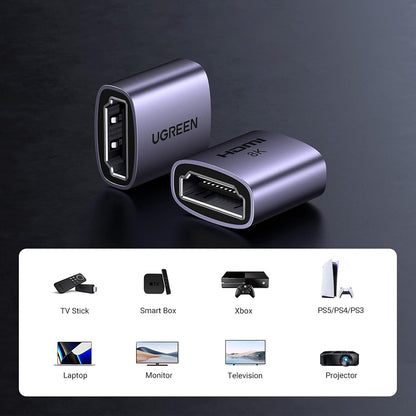 UGREEN HD159 Video Adapter (90592), HDMI - HDMI, 8K, Gray