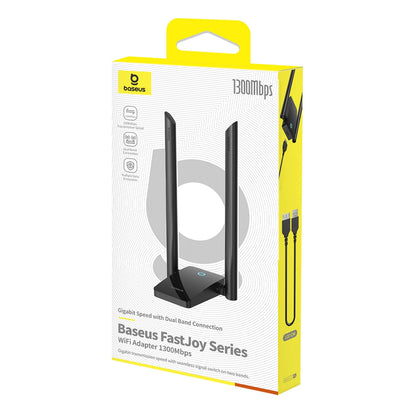 Baseus FastJoy Wireless Adapter, Dual Band, Wi-Fi 6, 1800Mbps, Black B01317600111-06