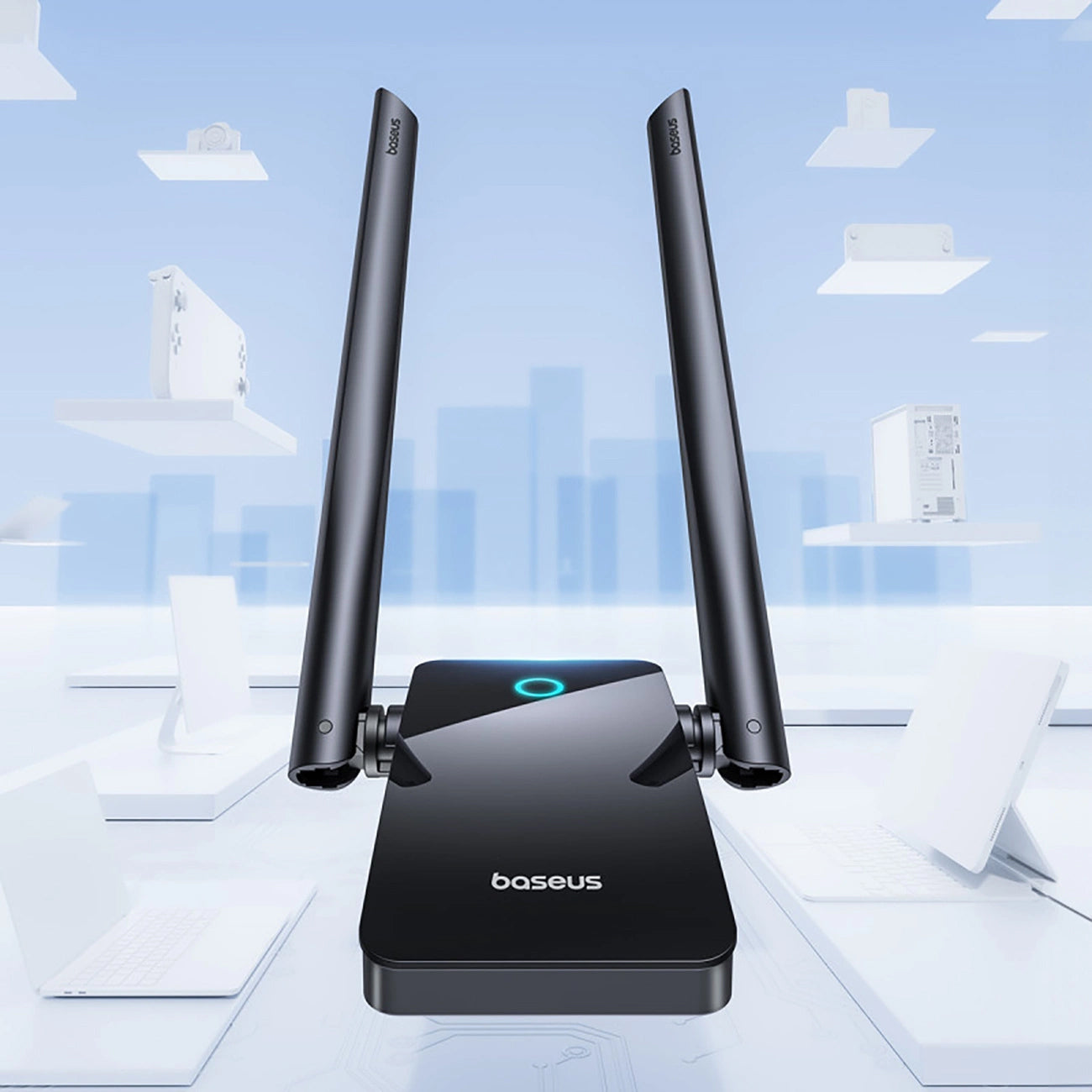 Baseus FastJoy Wireless Adapter, Dual Band, Wi-Fi 6, 1800Mbps, Black B01317600111-06