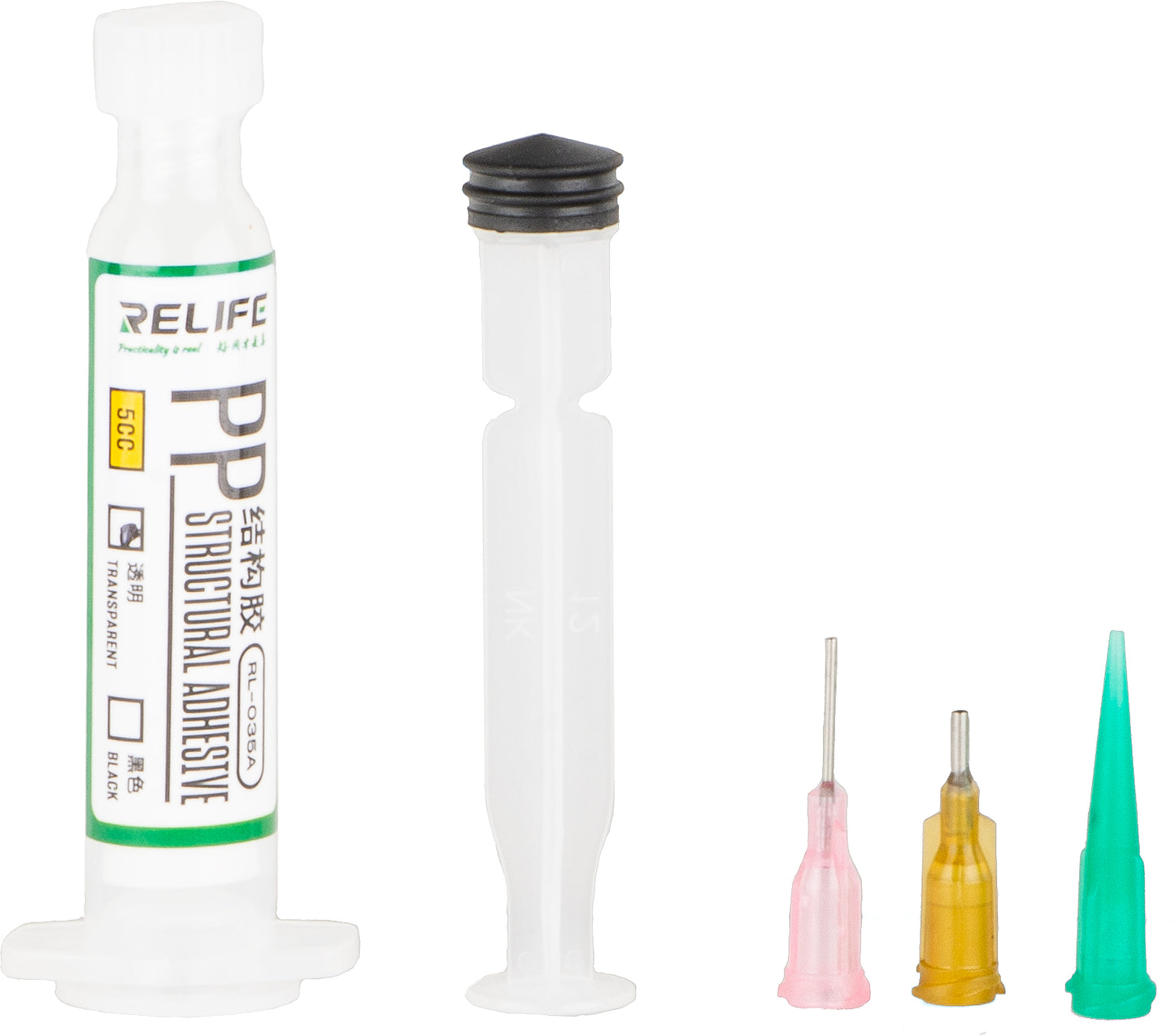 Relife RL-035A PP Liquid Adhesive, Syringe Type, 5ml, Transparent