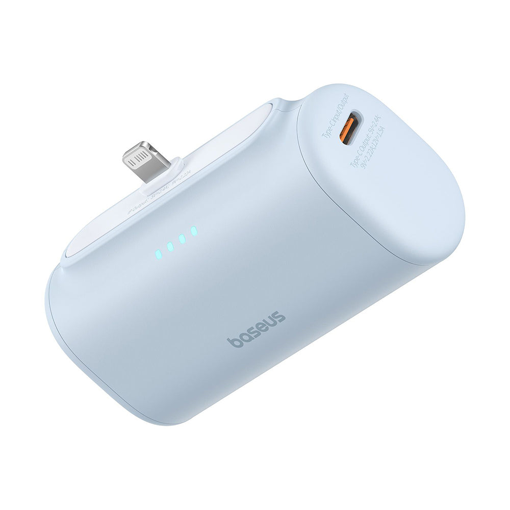 Baseus Compact External Battery, 5000mAh, 20W, PD, 1 x Lightning - 1 x USB-C, Blue P10068307313-00