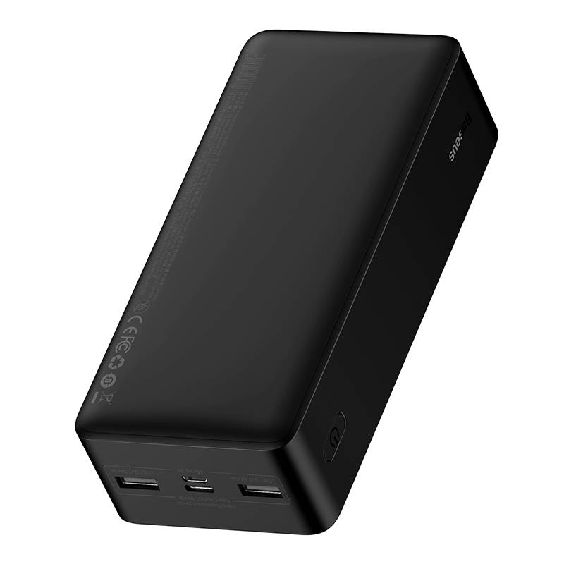 Baseus Bipow External Battery, 30000mAh, 15W, 1 x USB-C - 2 x USB-A, Black PPBD050201