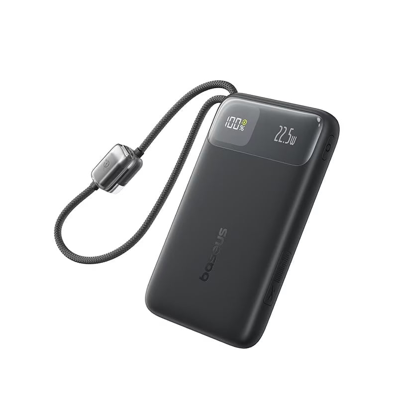 Baseus EnerFill FC11 External Battery, 20000mAh, 22.5W, QC + PD, 1 x Lightning - 1 x USB-A - 2 x USB-C, Black E0027S04